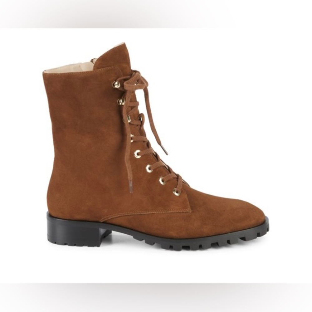 STUART WEITZMAN Norrie Suede Lace-Up Booties | Women’s Size 4.5